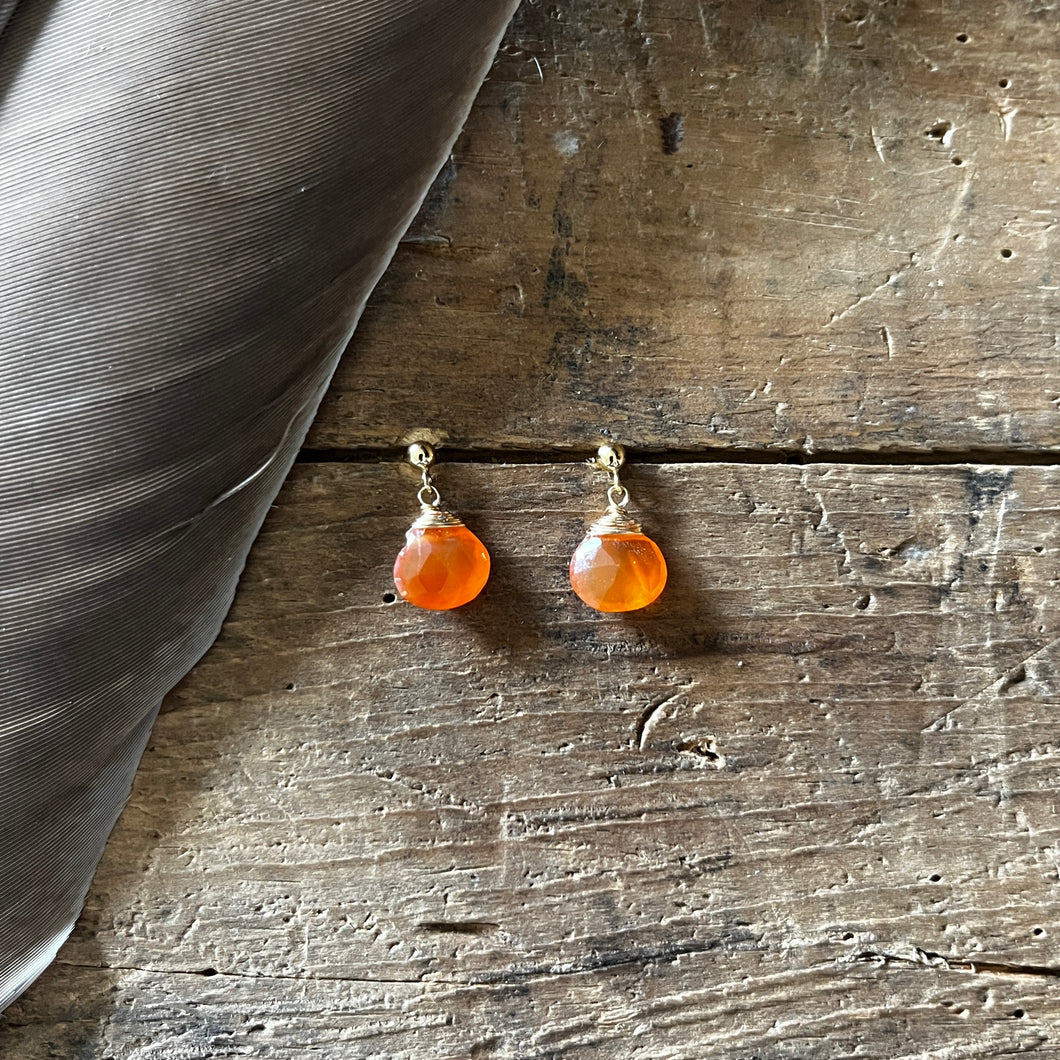 Carnelian- Linnaea Earrings