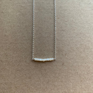 Lustre Bar Necklace | Silver