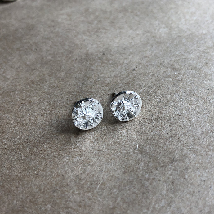 Sweet Cicely Flower Studs | Silver