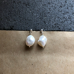 Baroque Pearl Earrings | Silver