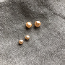Load image into Gallery viewer, Pearl Studs | Pale Peach