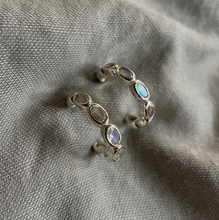 Load image into Gallery viewer, Shine Hoops | Labradorite &amp; Silver