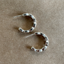 Load image into Gallery viewer, Shine Hoops | Moonstone &amp; Silver