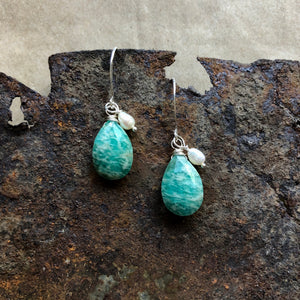 Amazonite | Large Gemstone Earrings