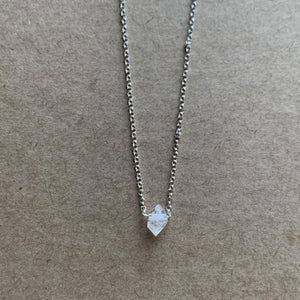 Herkimer Diamond Necklace | Silver