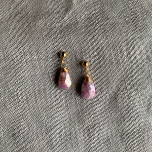 Pink Sapphire - Linnaea Earrings