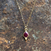 Load image into Gallery viewer, Rise Necklace | Ruby | Gold or Silver