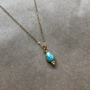 Rise Necklace | Amazonite & Gold