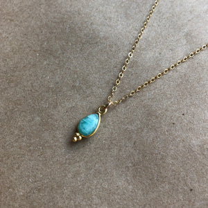 Rise Necklace | Amazonite & Gold