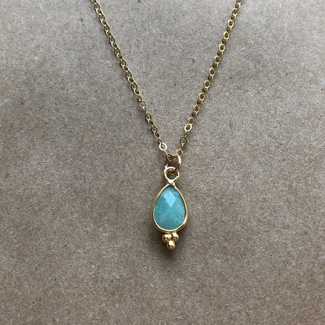 Rise Necklace | Amazonite & Gold