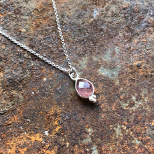 Load image into Gallery viewer, Rise Necklace | Cranberry Quartz &amp; Silver