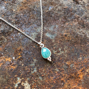 Rise Necklace | Amazonite & Silver