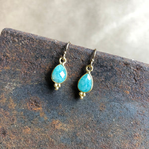 Rise Earrings | Amazonite & Gold