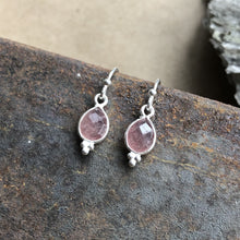 Load image into Gallery viewer, Rise Earrings | Cranberry Quartz &amp; Silver