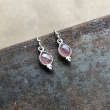 Load image into Gallery viewer, Rise Earrings | Cranberry Quartz &amp; Silver