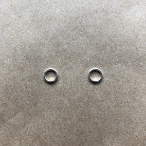 Mini New Moon Studs | Silver