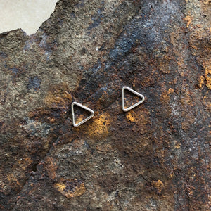 Triangle Studs | Silver