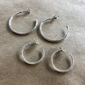 Classic Hoops | Silver