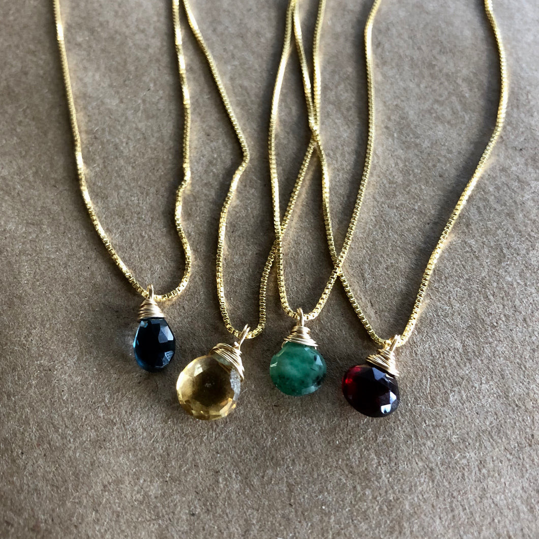 Ava Necklace | Garnet