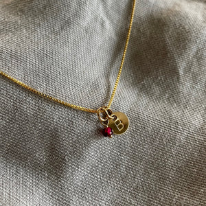 Custom Initial & Birthstone Necklaces | Gold