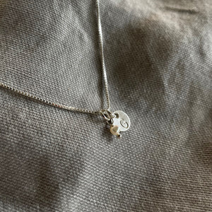 Custom Initial & Birthstone Necklaces | Silver
