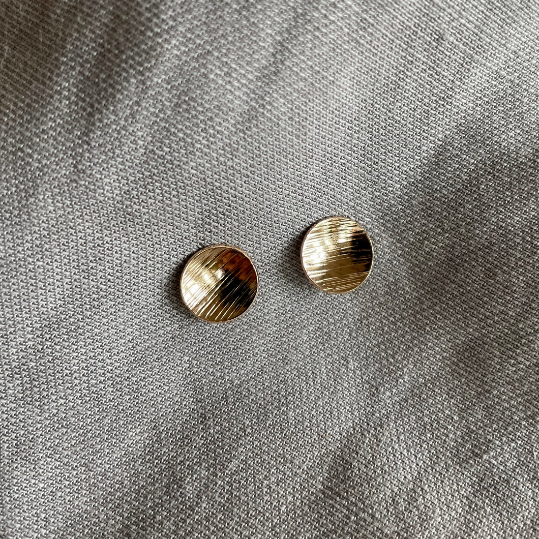 Full Moon Studs | Gold