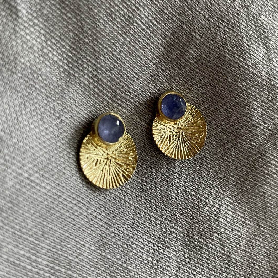 Dìon Earrings | Tanzanite & Gold