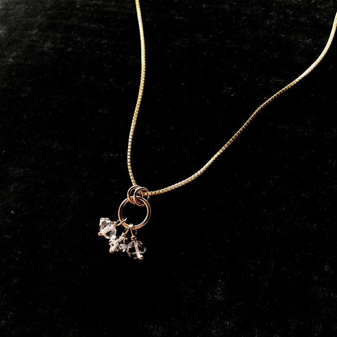 Clarity Necklace | Herkimer Diamond & Gold