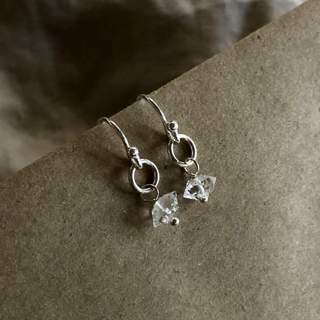 Clarity Earrings | Herkimer Diamond & Silver