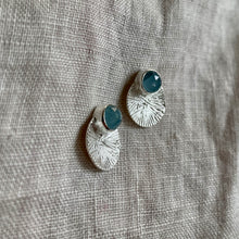 Load image into Gallery viewer, Dìon Earrings | Aquamarine &amp; Silver