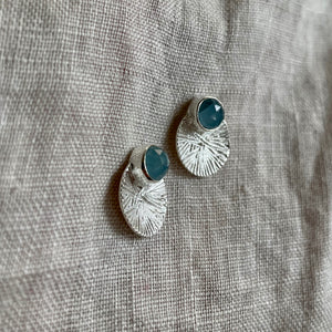 Dìon Earrings | Aquamarine & Silver