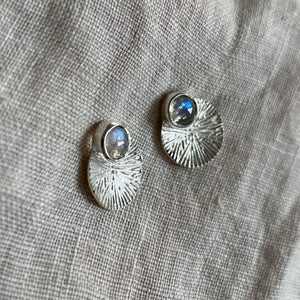 Dìon Earrings | Labradorite & Silver