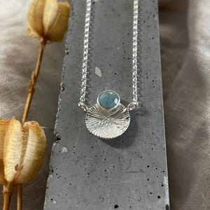 Dìon Necklace | Aquamarine & Silver