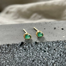 Load image into Gallery viewer, Joy Studs | Emerald &amp; Gold