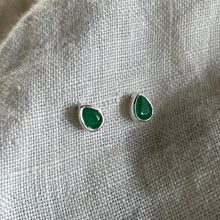Load image into Gallery viewer, Joy Studs | Emerald &amp; Silver