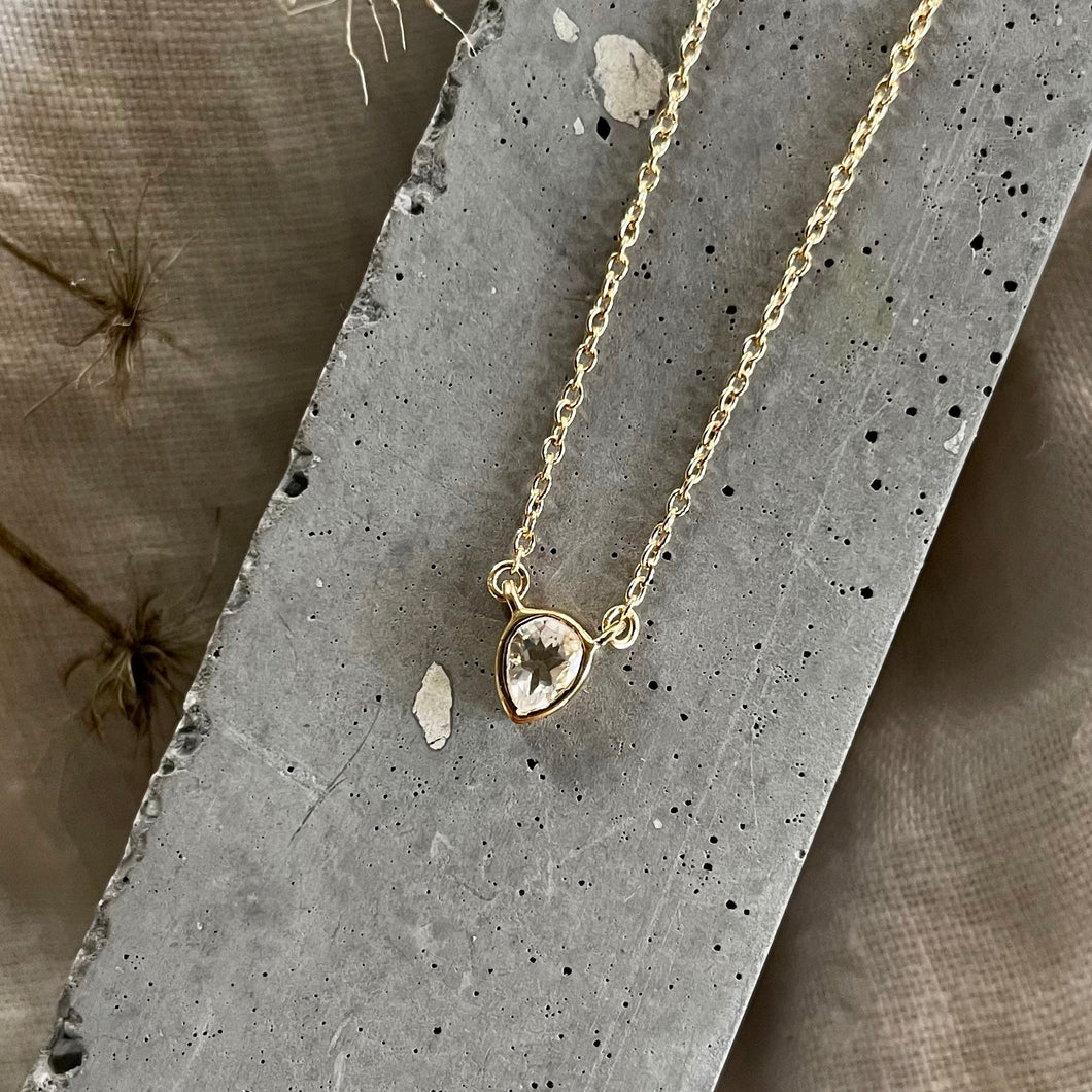 Joy Necklace | Crystal Quartz & Gold