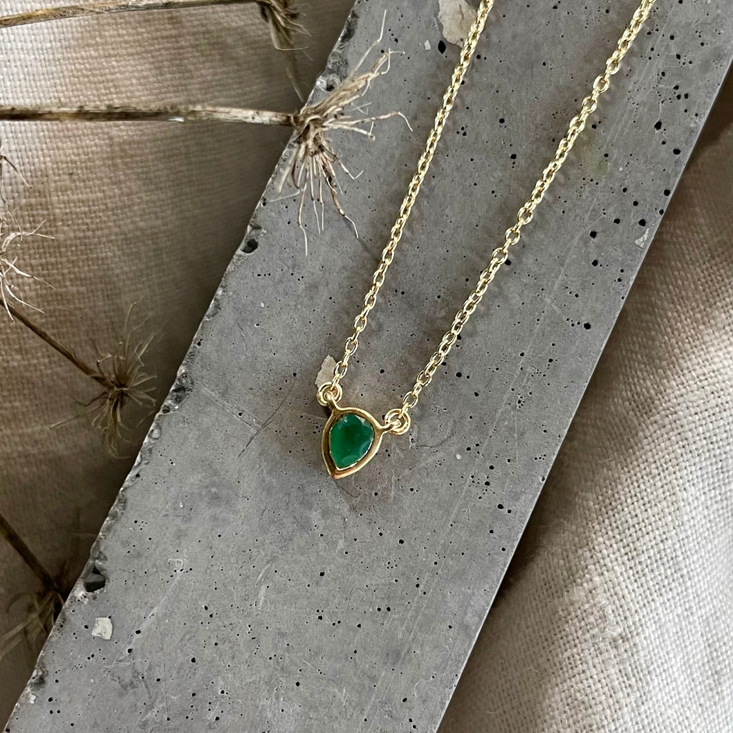 Joy Necklace | Emerald & Gold