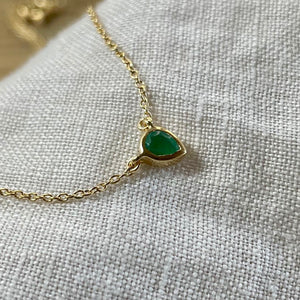 Joy Necklace | Emerald & Gold