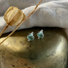 Load image into Gallery viewer, Rise Studs | Green Kyanite &amp; Silver
