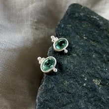 Load image into Gallery viewer, Rise Studs | Green Kyanite &amp; Silver