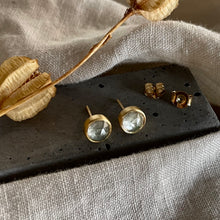 Load image into Gallery viewer, Realm Studs | Green Amethyst &amp; Gold