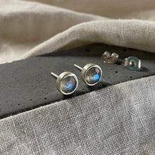 Load image into Gallery viewer, Realm Studs | Labradorite &amp; Silver