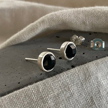 Load image into Gallery viewer, Realm Studs | Onyx &amp; Silver
