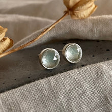 Load image into Gallery viewer, Realm Studs | Green Amethyst &amp; Silver