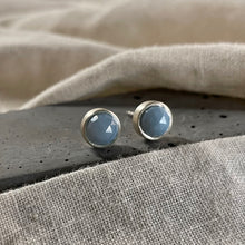 Load image into Gallery viewer, Realm Studs | Blue Calcite &amp; Silver
