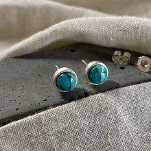 Load image into Gallery viewer, Realm Studs | Turquoise &amp; Silver