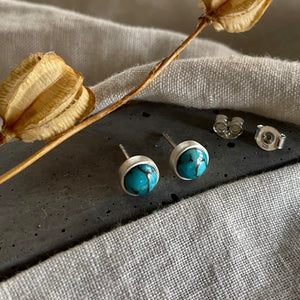 Realm Studs | Turquoise & Silver