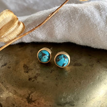 Load image into Gallery viewer, Realm Studs | Turquoise &amp; Gold