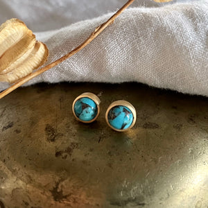 Realm Studs | Turquoise & Gold
