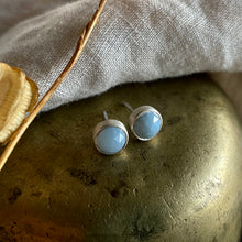 Load image into Gallery viewer, Realm Studs | Blue Calcite &amp; Silver